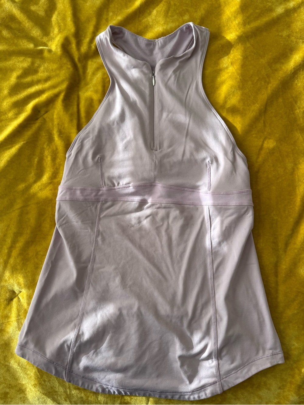 Lululemon Light Pink Athletic Tank with Front Zip